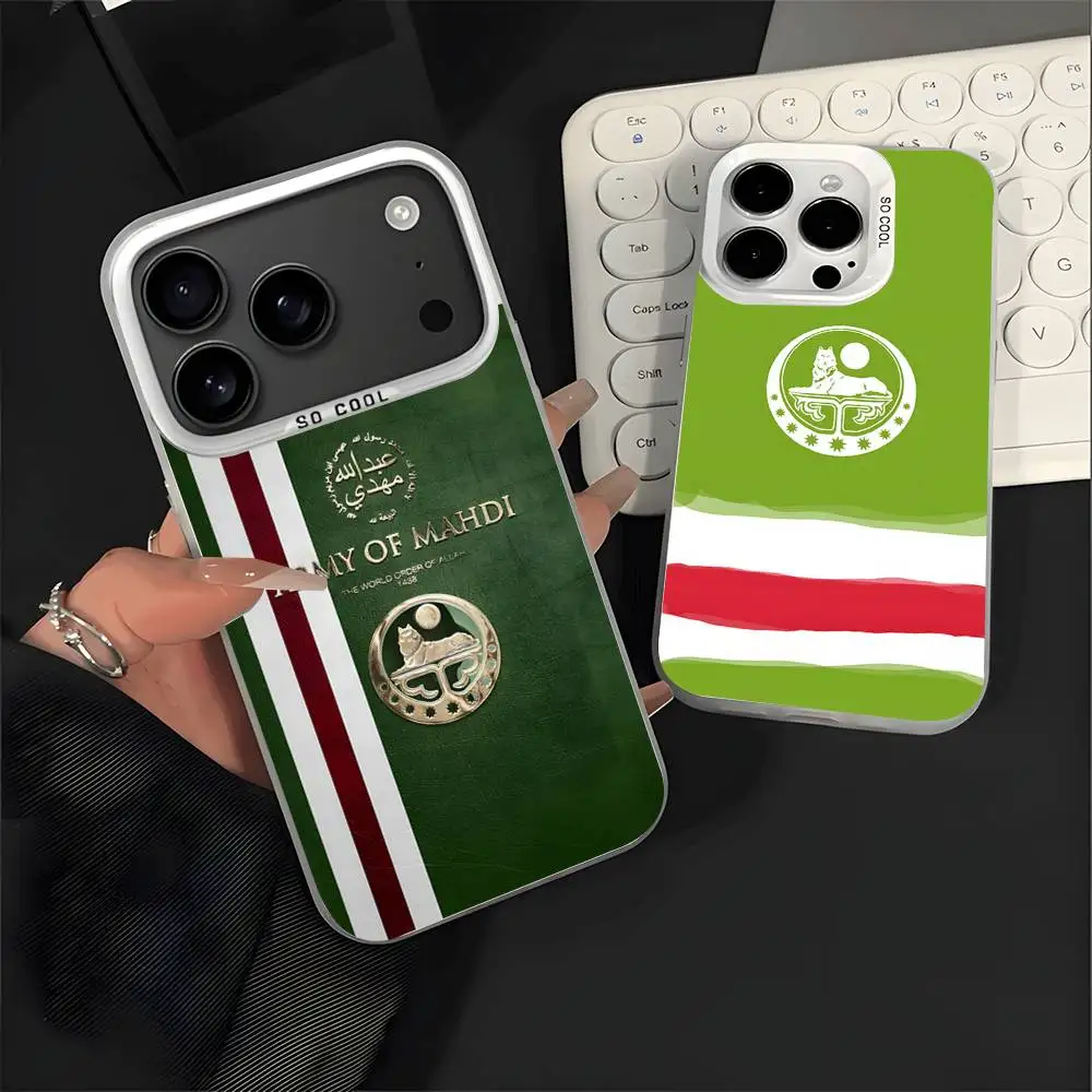 

Chechen Coat Arms Flag Phone Case For iPhone 17,16,15,14,13,12,11,Pro,XS,Max,Plus,Mini,SE4,E White Matte Shockproof Cover