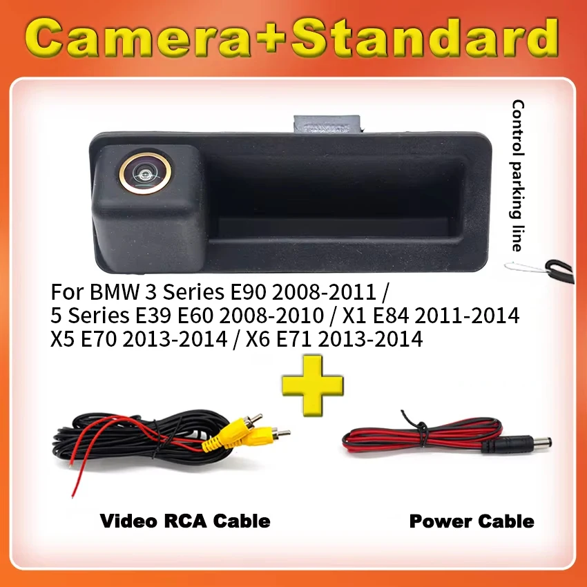Rückfahrkamera für BMW X1 X3 E39 E53 E82 E88 E84 E90 E91 E92 E93 E60 E61 E70 E71 E72 mit Fischaugen-Objektiv