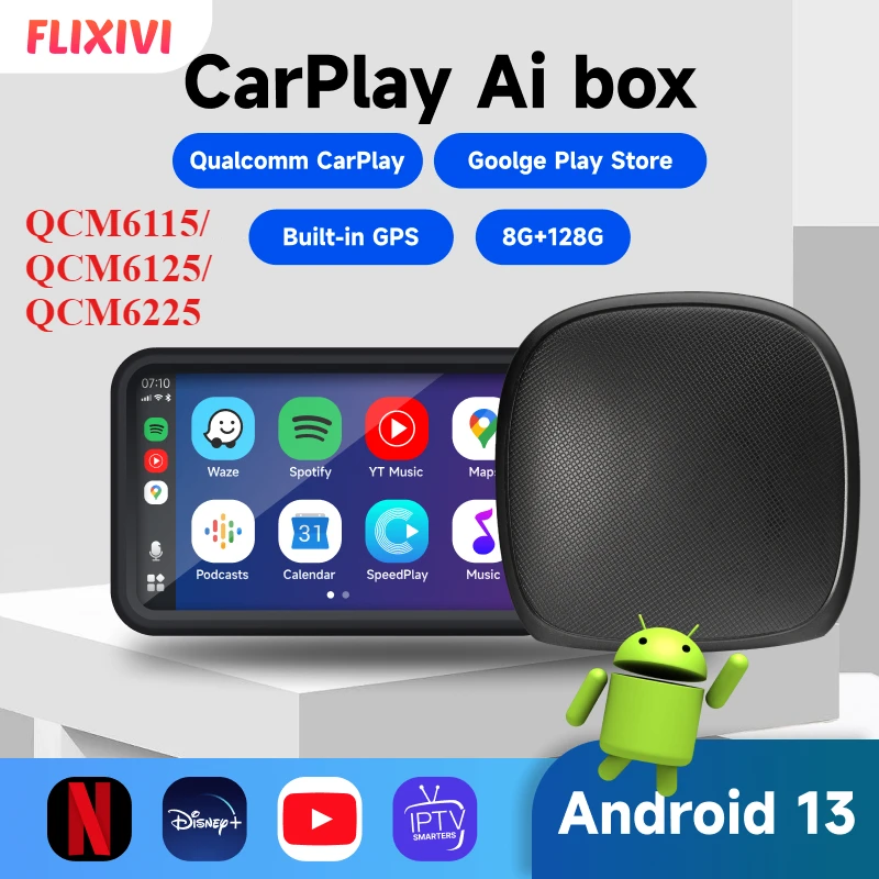 Android 13 CarPlay AI Box Wireless Carplay Android Auto QCM6115