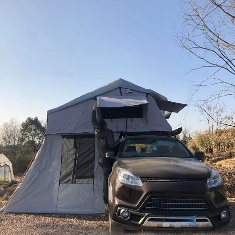 2024 3 Person 4wd Car Camping Rooftent Folding Soft Cover Roof Top Tent for Sale