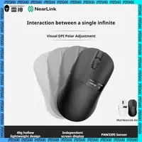 THUNDEROBOT ML8 Air Nearlink Wireless Mouse Dual Mode 2.4g PAW3395 4k 49g Lightweight Small Medium Hands Gaming Office Mouse