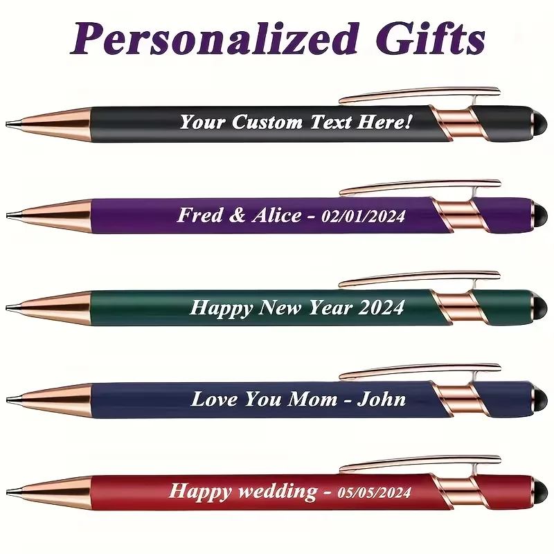 25Pcs Engravable Metal Ballpoint Pen Set - Personalized Text and Information Customization, Colorful Retractable Design, Suitable for Corporate Gifts, Schools, Offices, Promotional Events, Christmas, Birthdays, New School Semesters, and Other Occasions. Bulk Personalized Writing Instruments, Promotional Gifts, Office Stationery, Elegant Design, Smooth Writing, Ideal Choice for Marketing Teams and Business Professionals.