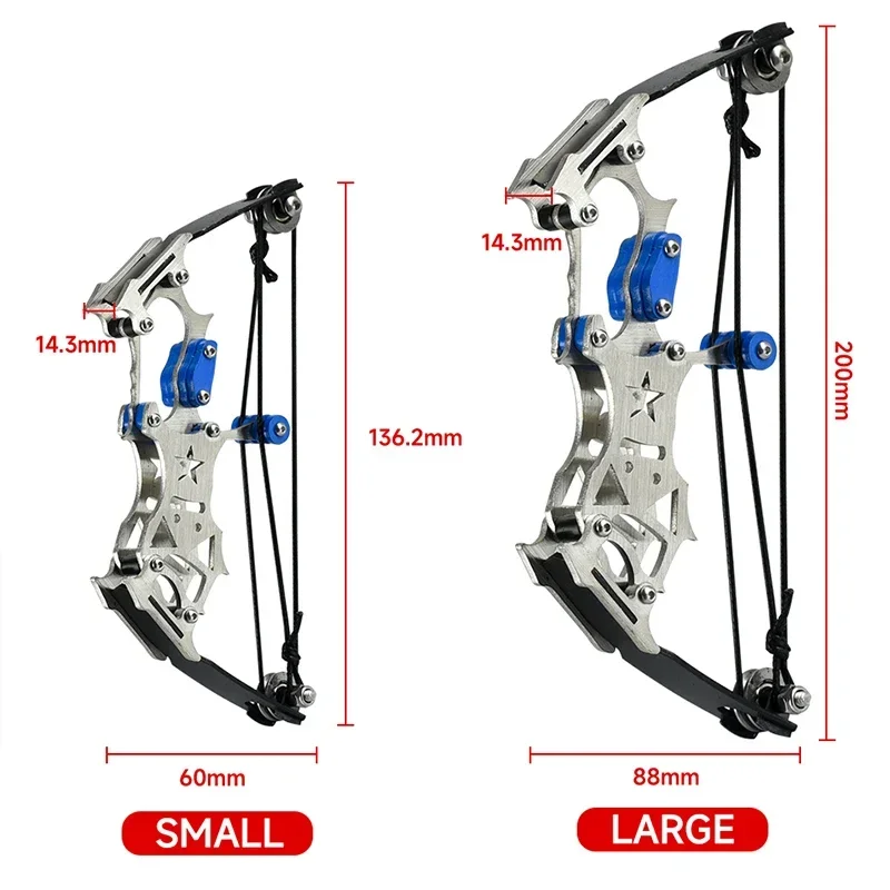 Imagem -03 - Indoor e Outdoor Decompression Bowstring Grupo Mini 304 Composto Bow Pequena Polia Arrow Shooting Toy Tamanho Aço Inoxidável