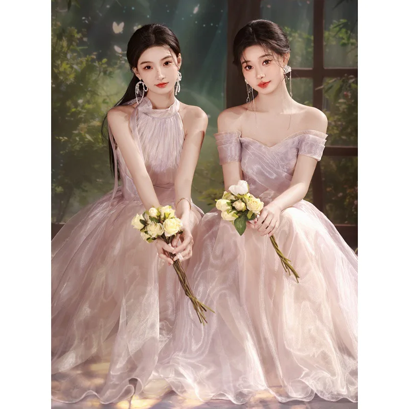 

Ele Long Maid of Dr Spring New Arrival aduation Ceremony Women's Dr Sister up Ele Aosphere
