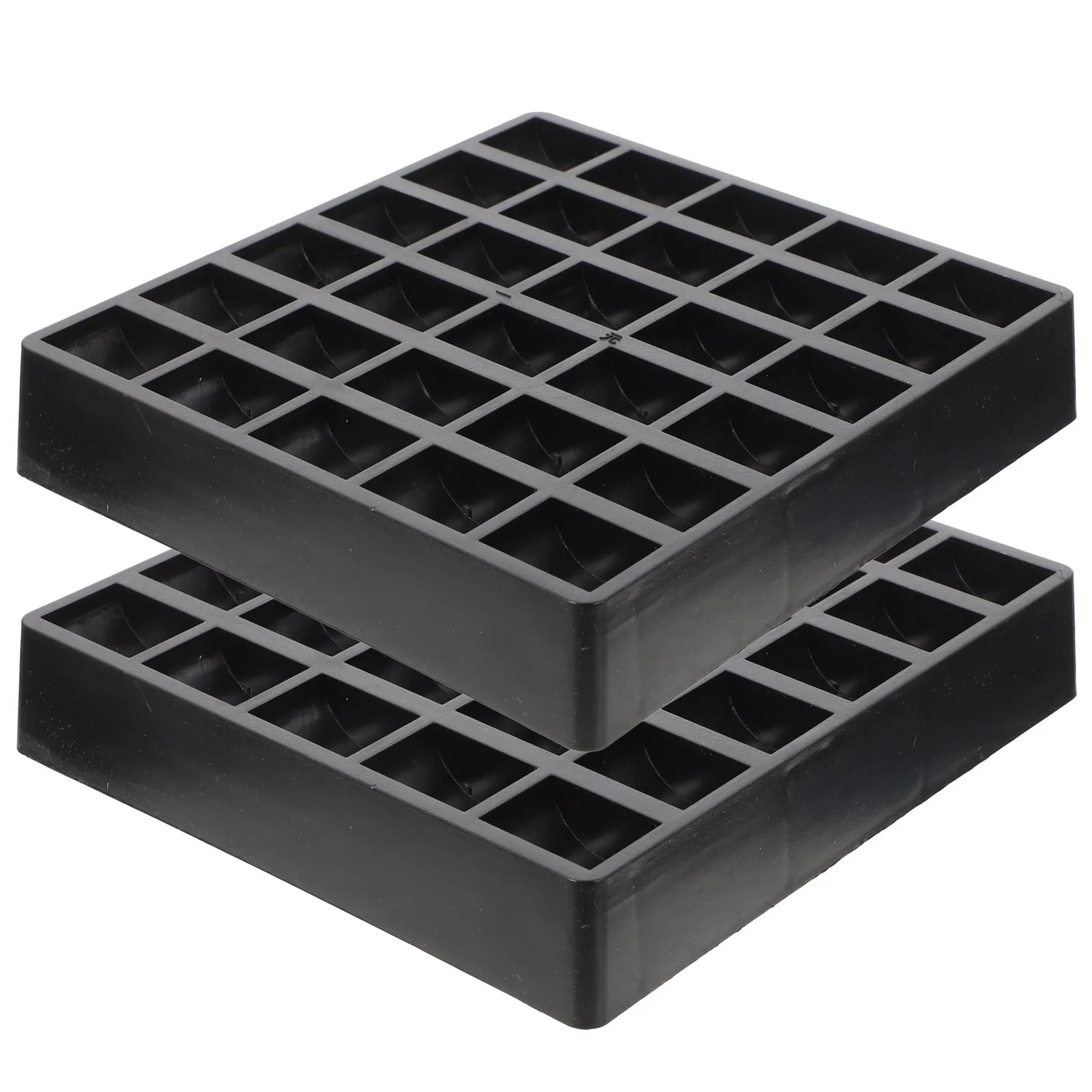 2 قطعة صندوق تخزين من البلاستيك الفاخر منظم العملات المعدنية المحمول شبكات متعددة لحاوية حامل العملات المعدنية #4