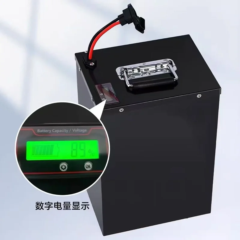 48V Rechargeable Lithium Battery Lifepo4 for Scooter Golf Cart Tricycle Two-Wheeler - 30Ah to 70Ah + Charger - Eco-Friendly Ener