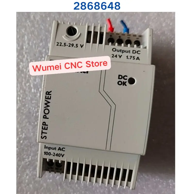 

Second-hand test OK for PHOENIX Power Supply STEP-PS/1AC/24DC/1.75 2868648