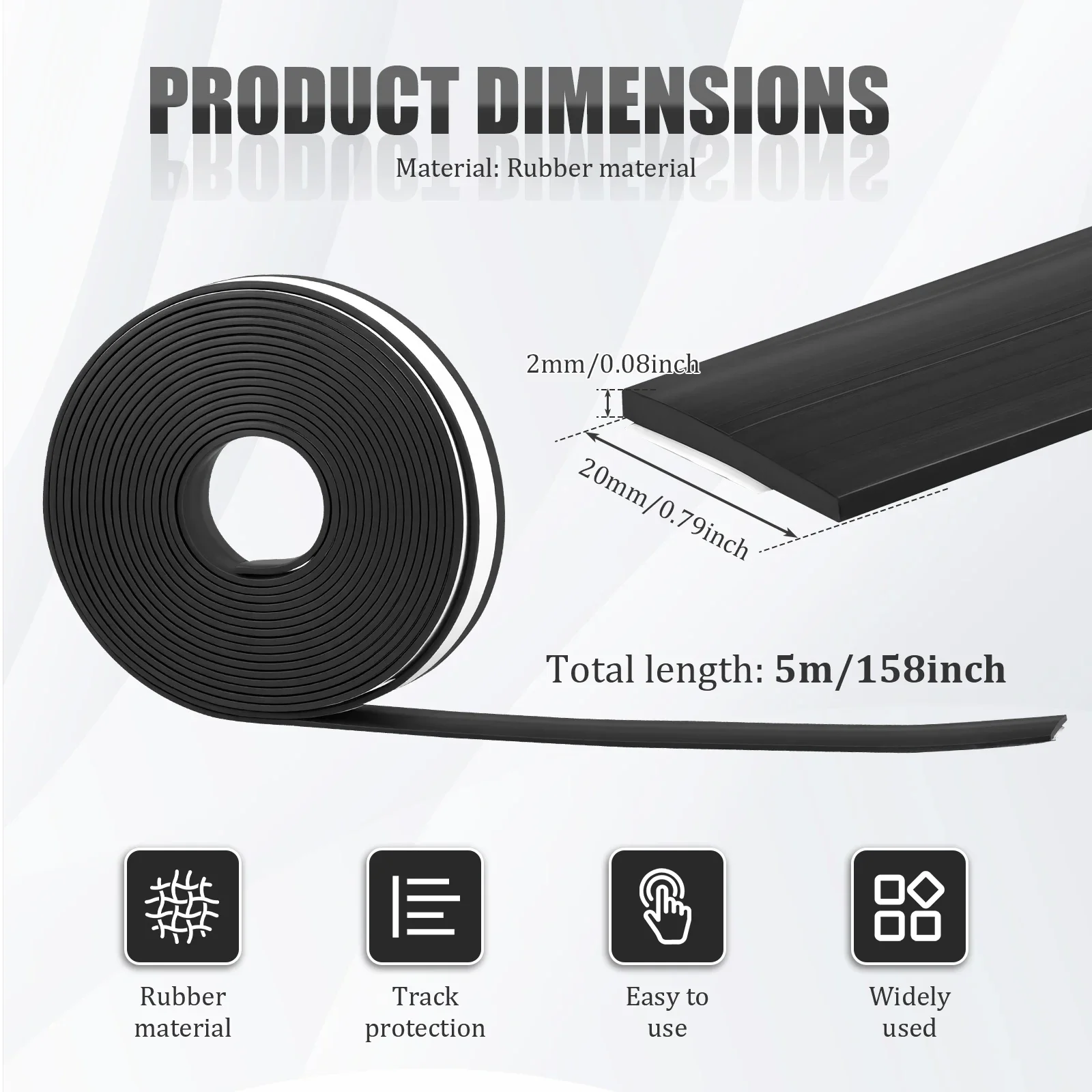 158inch Splinter Guard Replacement Strip Strong Self-Adhesive Anti-Splinter Tape for Makita/DeWalt/Milwaukee/Festool Track Saw G - view 3