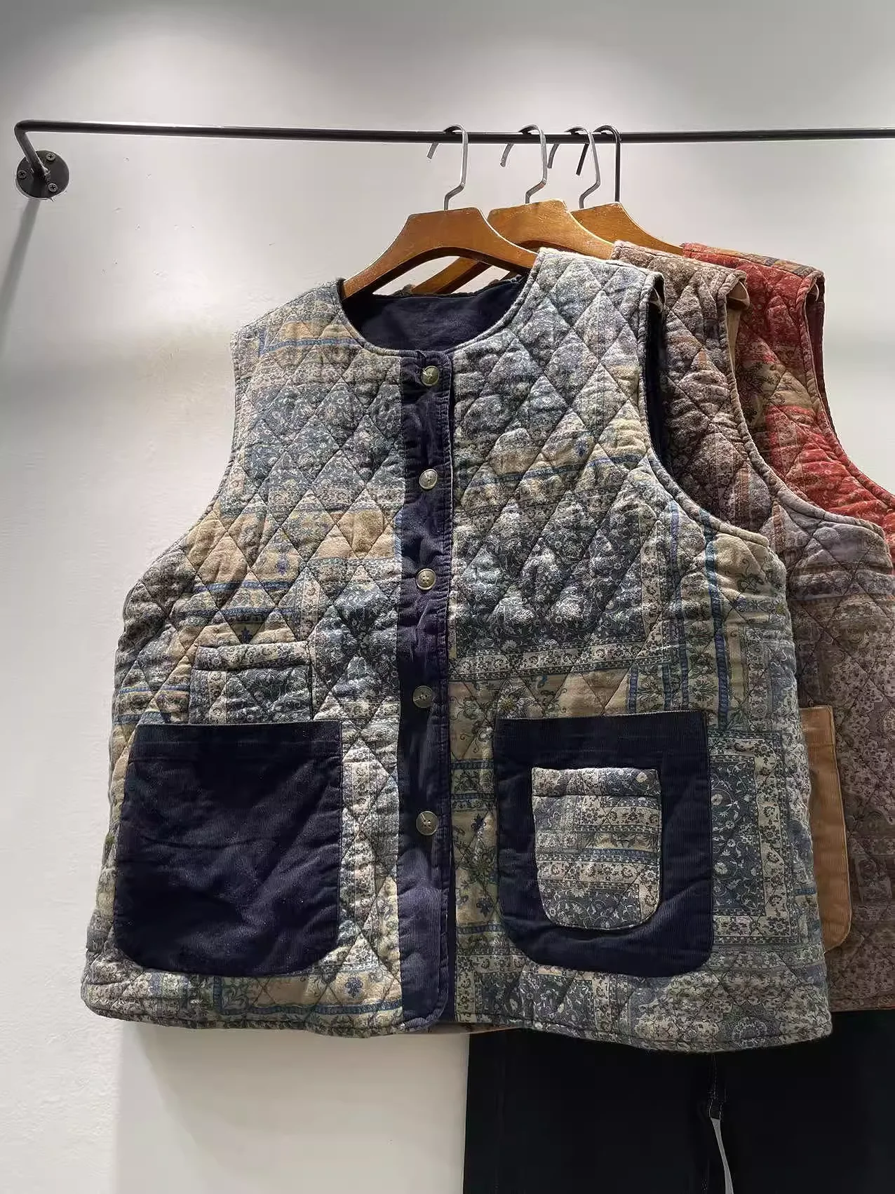 

Жилет на 100% хлопковой подкладке Mori Girl, осень-зима, корейский стиль, мягкий клетчатый жилет, вельветовая куртка без рукавов, верхняя одежда