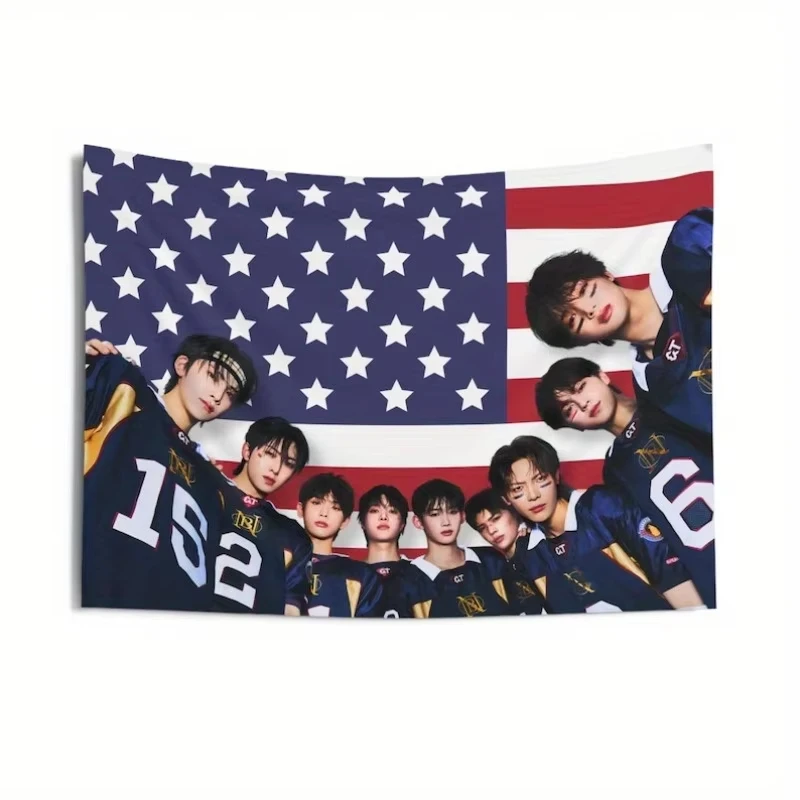 Andteam Merch Tapestry | Flat Printed American Flag Design, Ideal for Birthday, Concert & Tour Decor