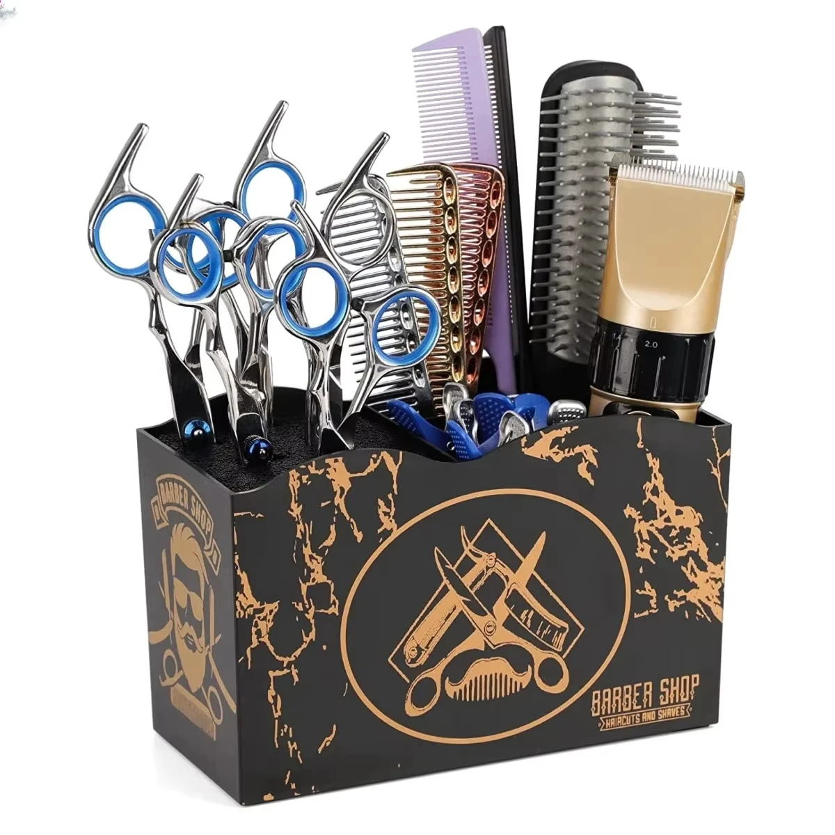 5 Layers Hairdressing Tool Storage Box Barber Scissors Comb Clips Rack Salon Styling Tool Rack Cosmetic Organizer Barbershop