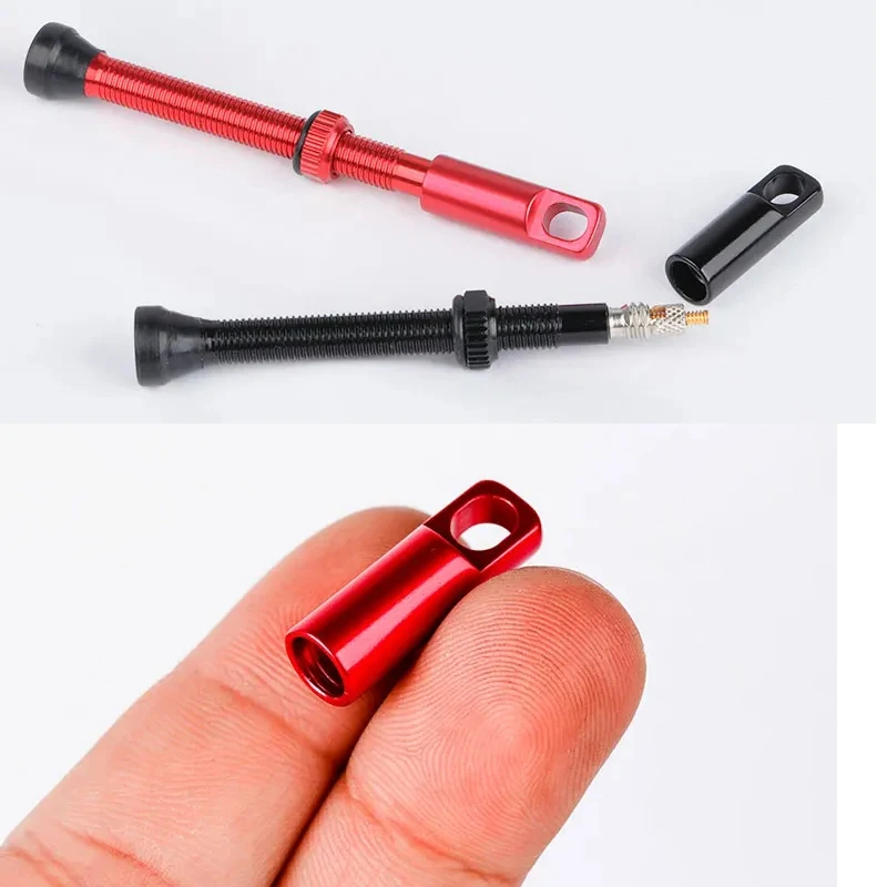 Bike Presta Tubeless Valve Cap Dust Cover with Valve Core Removing Function Removal Tool Aluminium Alloy