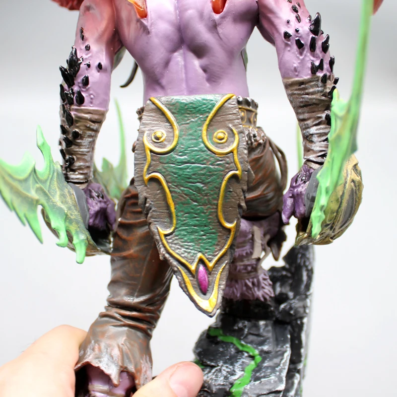 38cm Warcraft Illidan Stormrage Game Action Figure Wc-Li Collectible Statue Ornament Model Garage Kit Doll Toys Gift