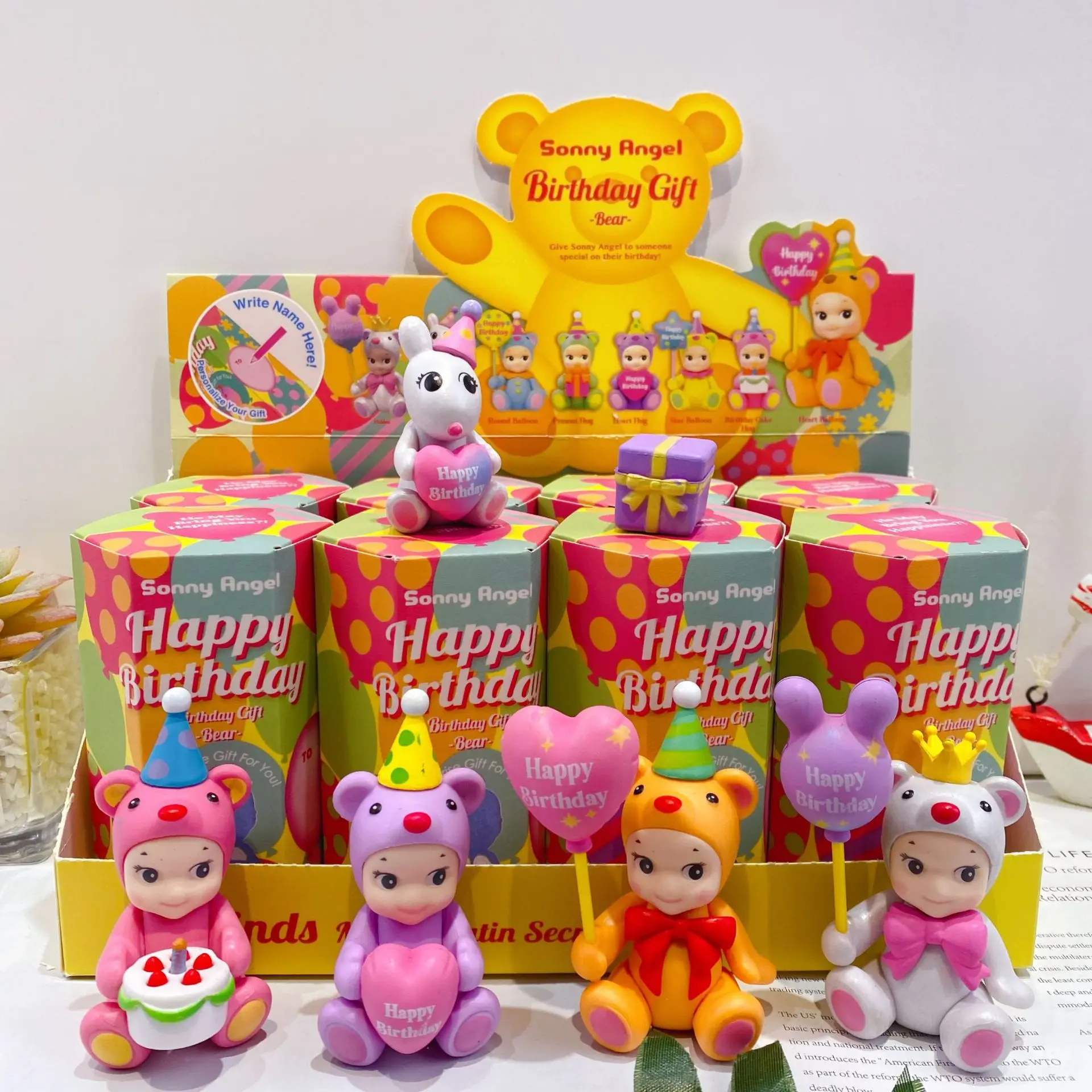 

Sonny Angel Mini Doll Blind Box Birthday Series Pikachu Stitch Animal Anime Figures Ornaments Desktop Ornament Toys Gift