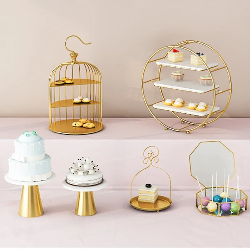 Decorative Dessert Table Display Creative European Style Buffet Tea Break Cake Dim Sum Tray