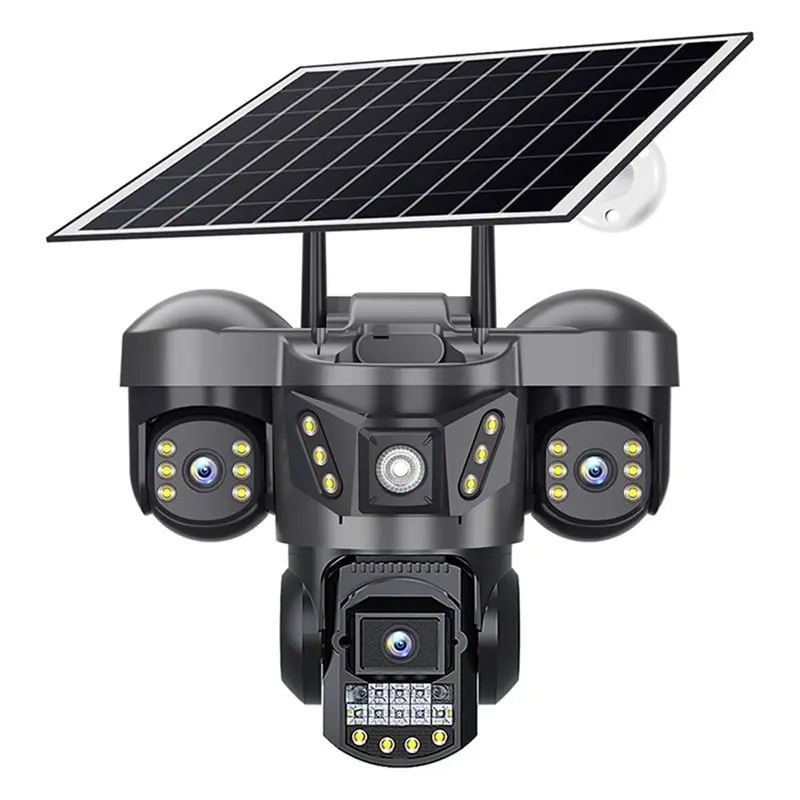 

ABAC-Security Camera Triple Screen CCTV PIR Motion Detection Outdoor Surveillance Camera Waterproof