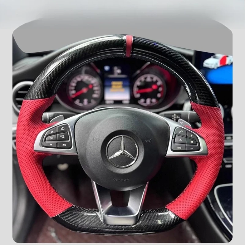

Для Mercedes-Benz Vito III (W447) C200 C250 C300 B250 2015-2020 Черный чехол на руль из натуральной кожи с ручной прошивкой