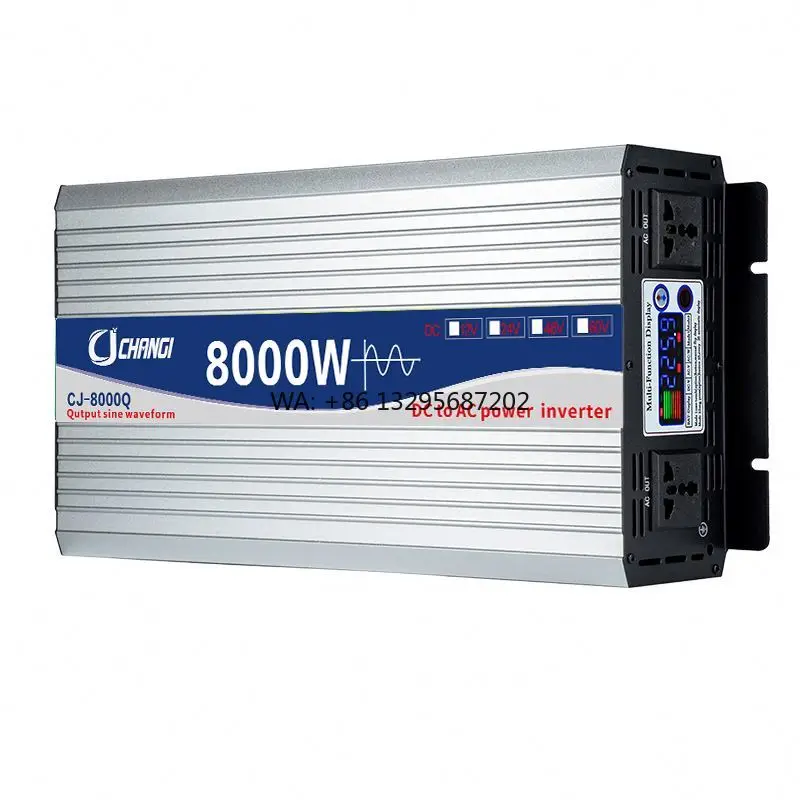 

8000W Pure Sine Wave Power Inverter 12v 24v 48v DC to 110v 220v AC Inverters & Converters