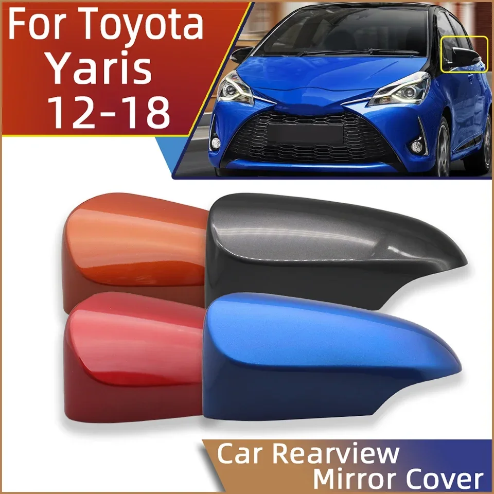 Tự Động Gương Chiếu Hậu Nhà Ở Vỏ Cho Xe Ô Tô Toyota Yaris 2012 2013 2014 2015 2016 2017 2018 2019 Cánh Bên Ngoài Tráng Gương nắp Nắp