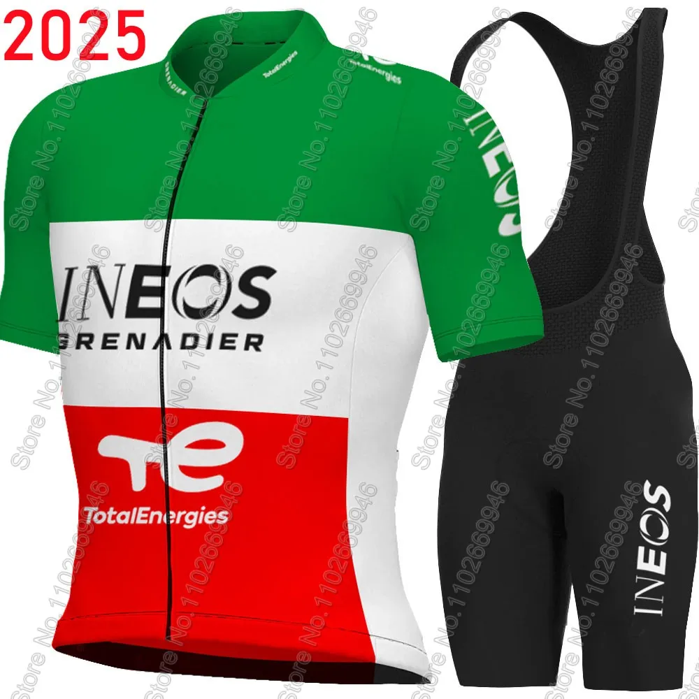 Ineos Grenadiers Team إيطاليا بطل 2025 الدراجات جيرسي مجموعة دراجة الملابس الطريق دراجة قمصان دعوى مريلة السراويل الجبلية Ropa مايوه #1