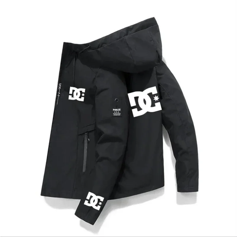 

Men's Fashionable Casual Long-Sleeved Hooded Windbreaker Jacket Windproof Zipper Spring Autumn New Style Outdoor Sports