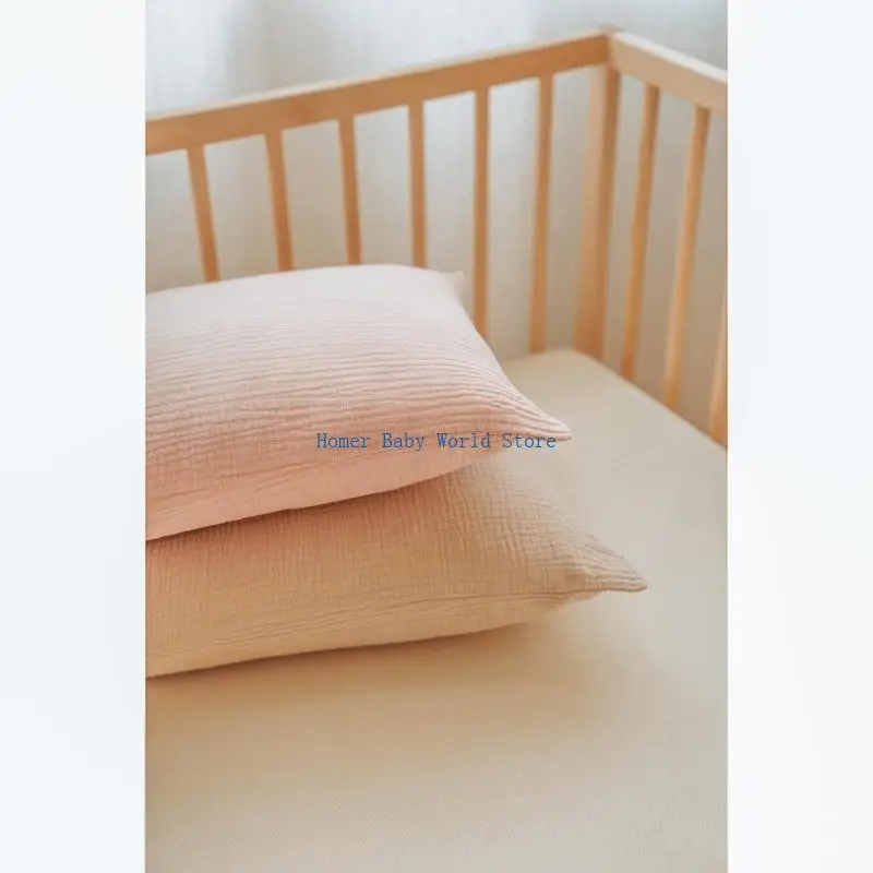 B2QD 2개/대 봉투 스타일 유아 베개 커버 코튼 통기성 아기 베개 커버