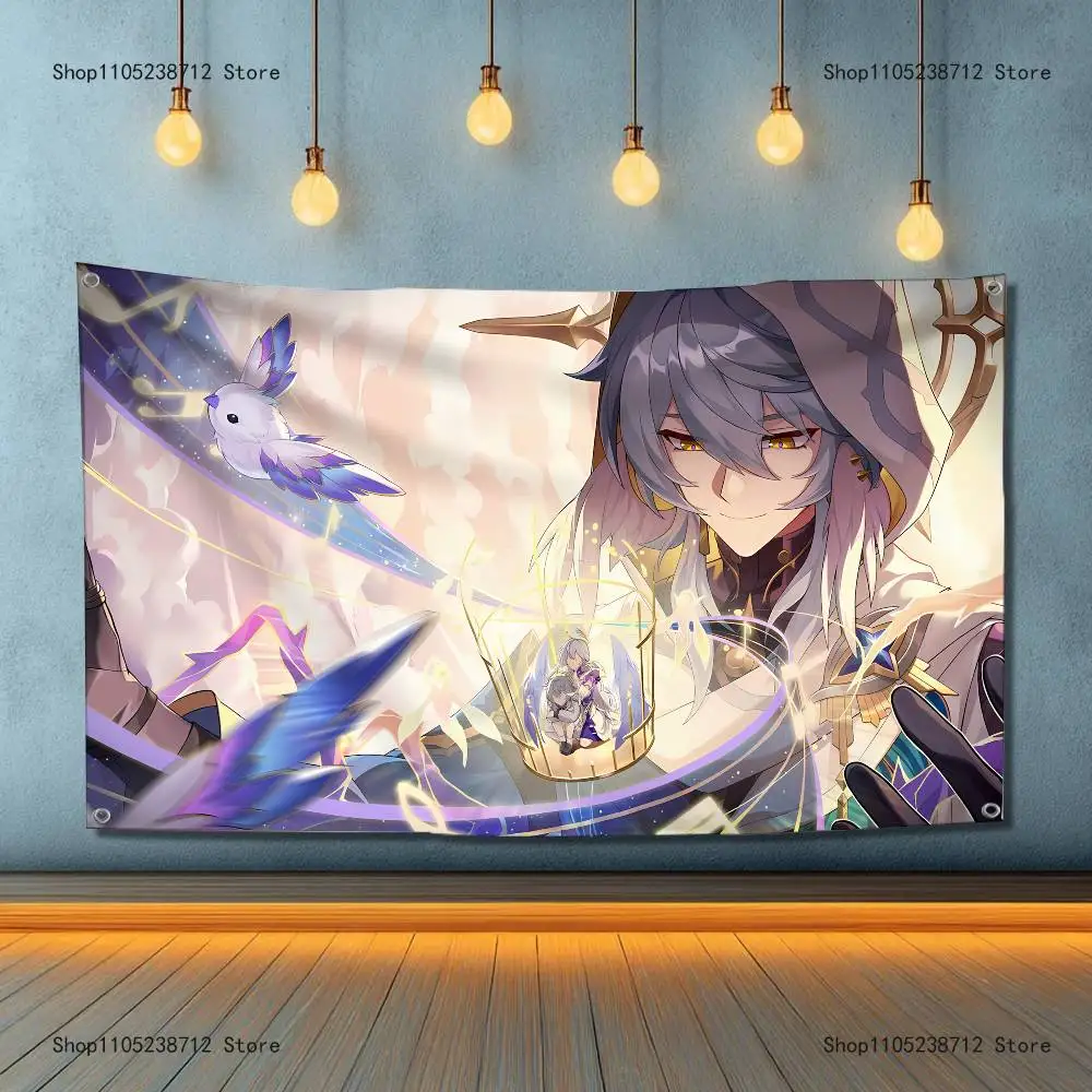 H-Honkai-S Star Game Rails S-Sunday Suitable camping carnivals music festivals Flag Polyester Digital Printing Banner For Decor