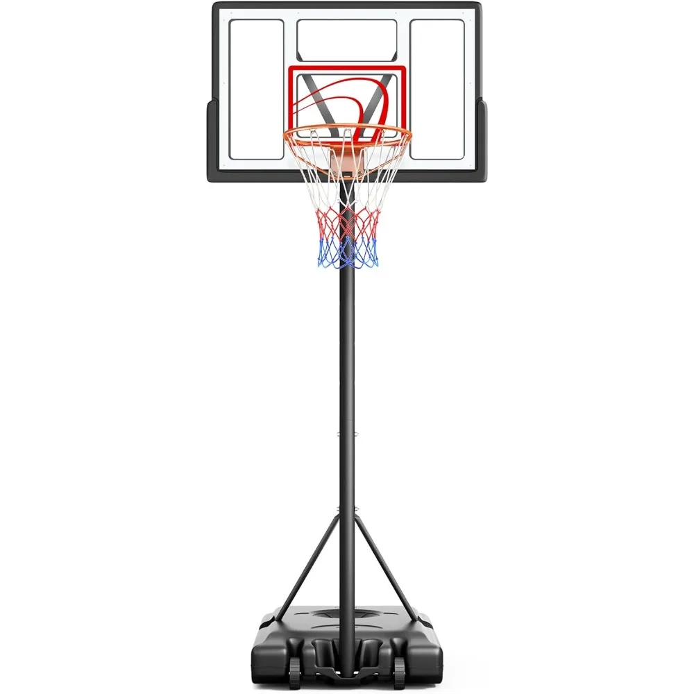 

Adjustable Basketball Hoop Outdoor 10FT, Basketball Portable Hoops & Goals, 44 Inch Backboard