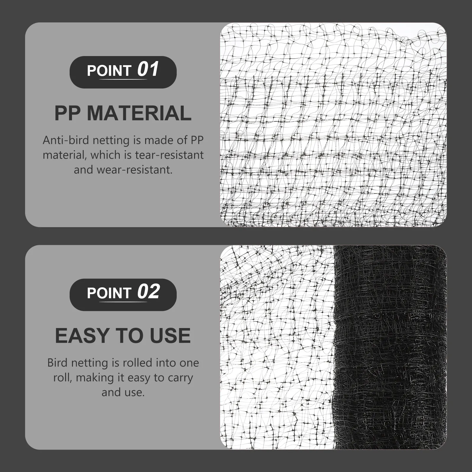 Garden Netting Bird Prevention Fruit Tree Mesh Plastic PP For Protection Vegetable Barrier