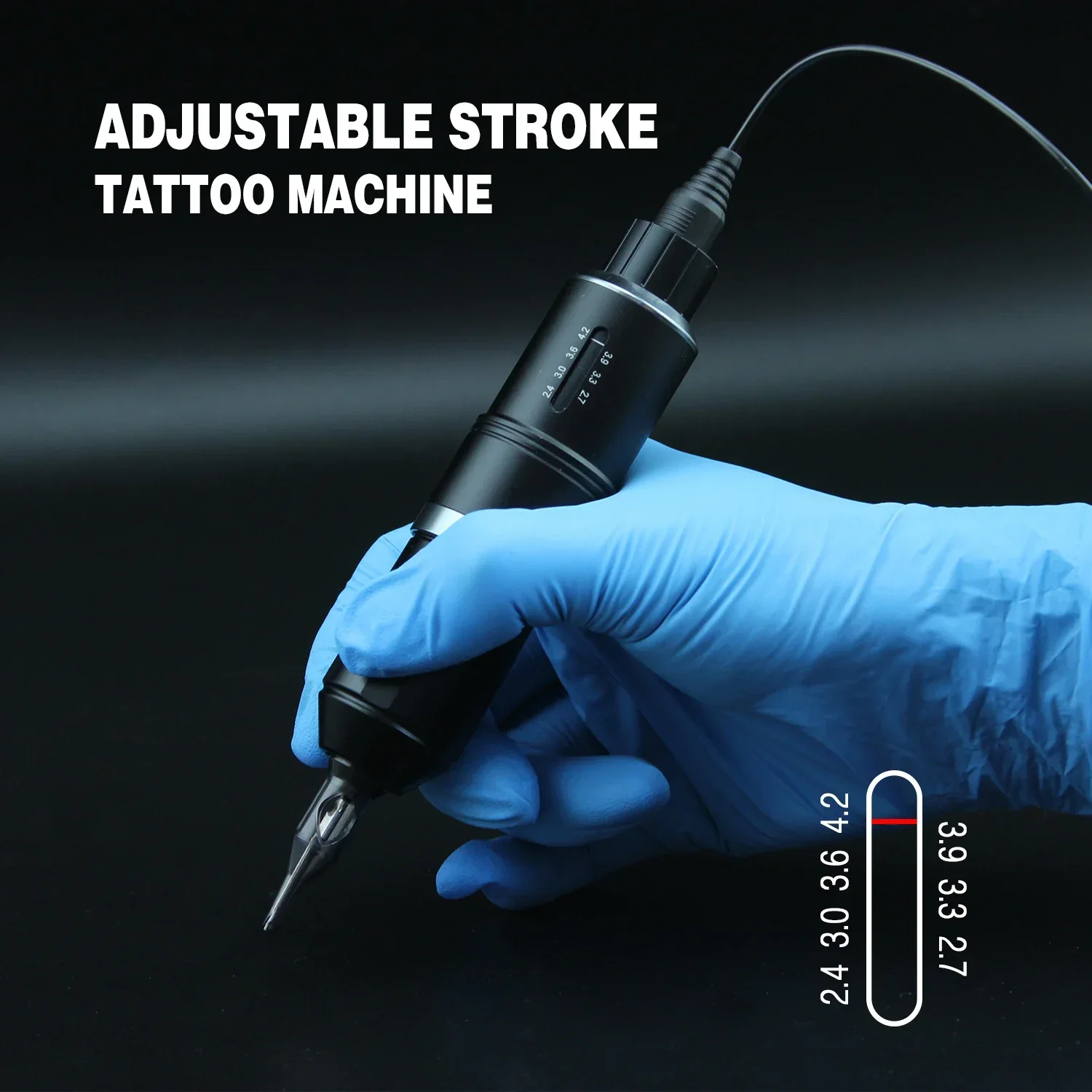 Stroke Adjustable Tattoo Machine Pen Rotary Machine Pen RCA Interface Coreless Motor Permanent Makeup Maquina Para Tatuar