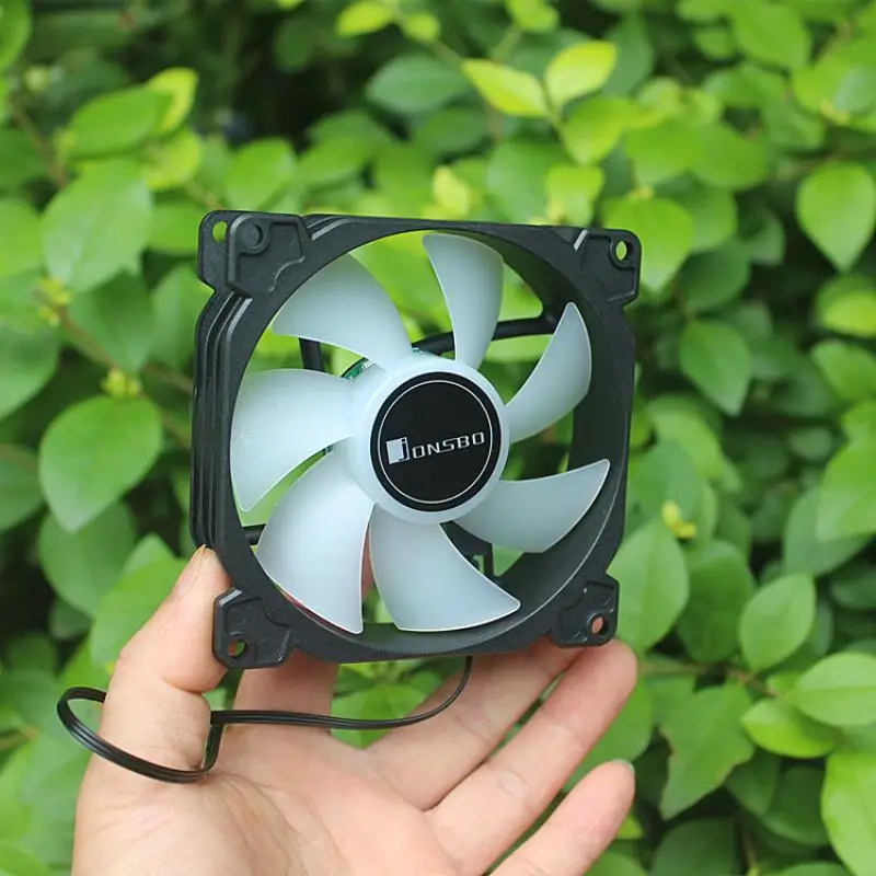 DIY RGB Color Effect 92mm Fan, 12V PC Cooling Fan for Desktop Radiators