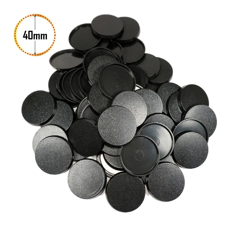 40mm Gaming Miniatures Plastic 40mm Round Bases for Wargames