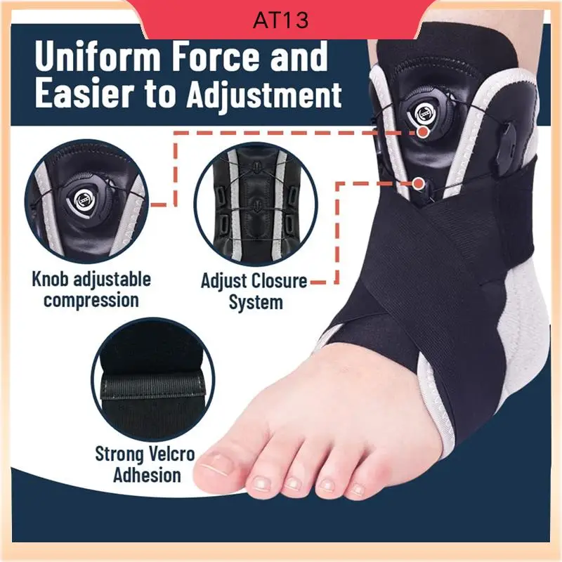 

AT13 Ankle Brace Adjustable Knob Maximum Metal Ankle Support Brace For Sprained Ankle,Tendonitis, Achilles