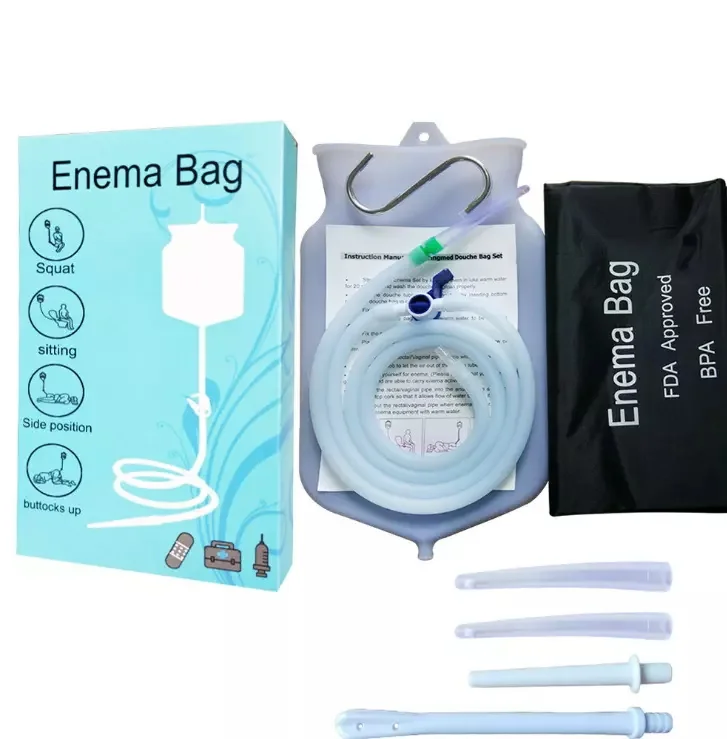 Personal Care Reusable Silicone Enema Bag Kit Reusable Douche Bag Non-Toxic Silicone Enema Bag Kit