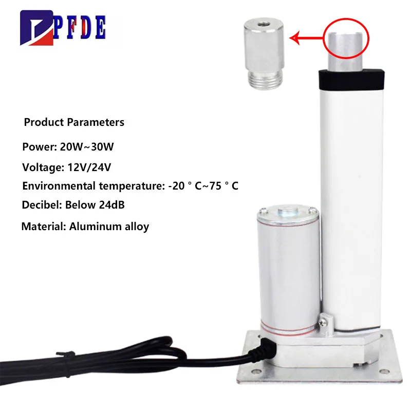 شقة القاع المحرك الكهربائي السكتة الدماغية 350 مللي متر الحركة الخطية المحرك لمكتب رفع ، كراسي كرسي نافذة فتحت الباب DC12V 24 فولت #3