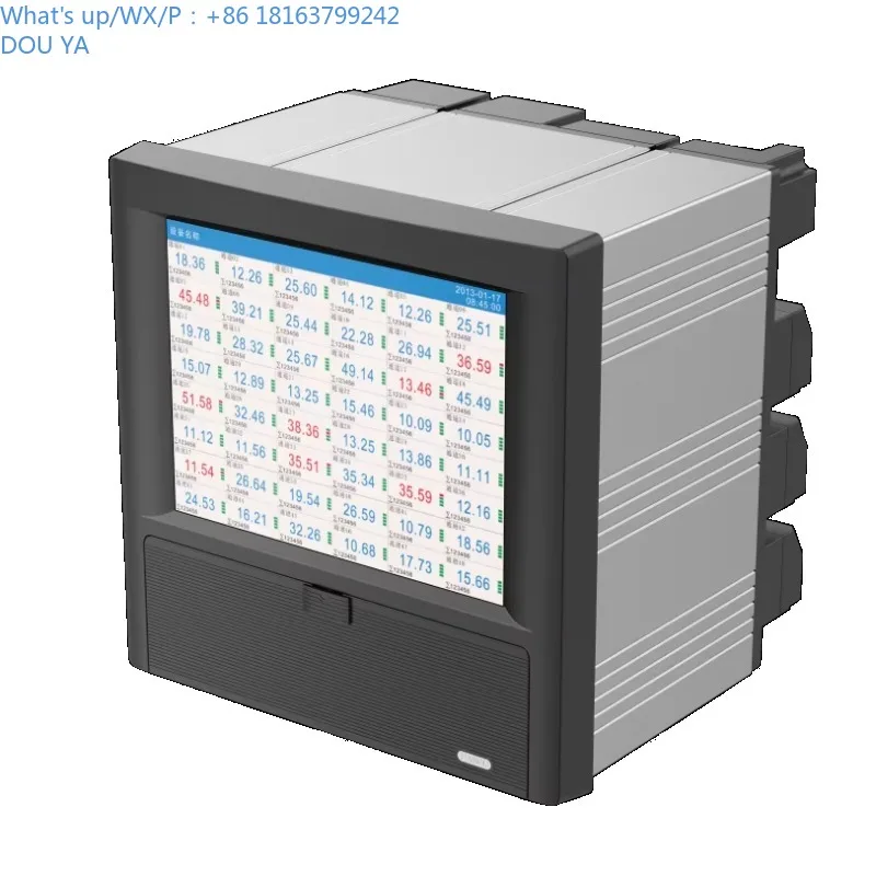 

Data Logger 1-48 Cha nnels RS232 RS485 Ethernet Paperless Recorder for Pressure Temperature Humidity OEM Black Aluminum