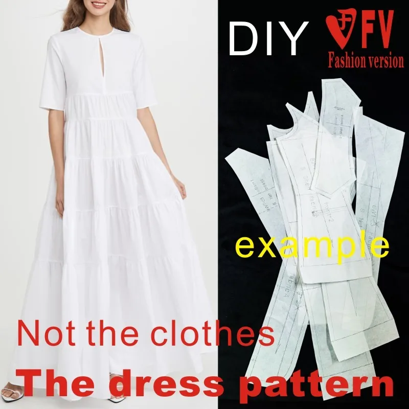 The new women\'s casual long section of the dress pattern sew clothing design drawings BLQ-502