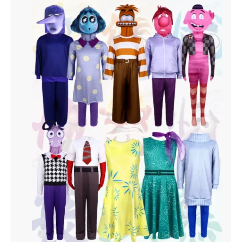 Inside Out 2 Anime PGEM من الرسوم المتحركة الغضب والقلق للبالغين والأطفال ملابس الرقص التأثيرية؛ 5، م.7.د؛ #2