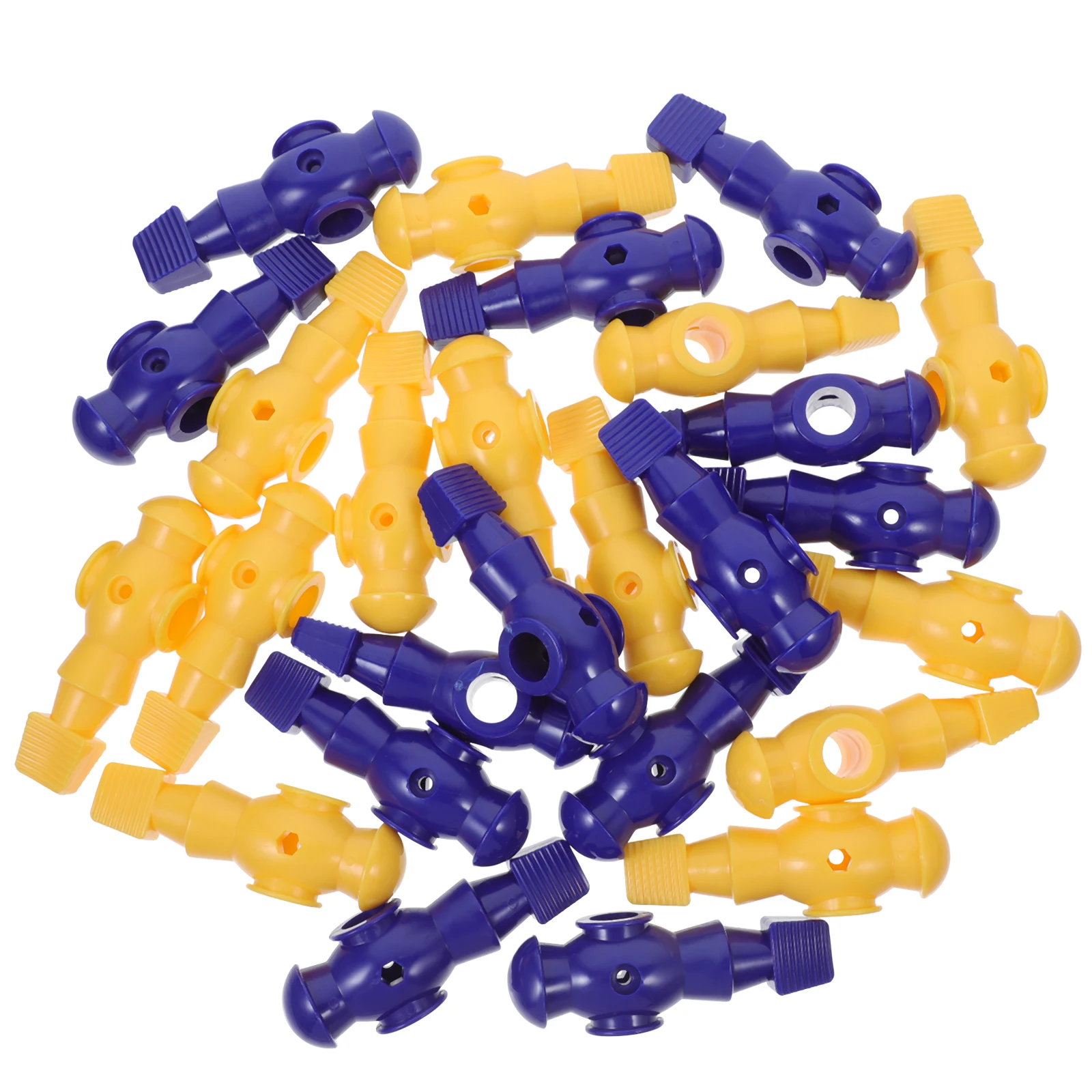 

26pcs Foosball Men Replacement Players Table Soccer Plastic Figurines 107Mm Rods 16Mm Side 4Mm Front Holes Foosball Table Parts