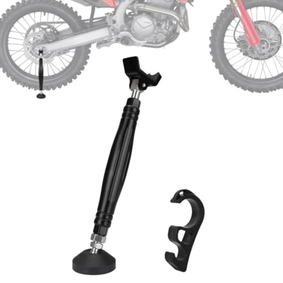 

Adjustable Motorcycle Wheel Lift Stand for Front and Rear Wheel Support Easy Portable Jack Stand with Chain Cleaning Maintenanc