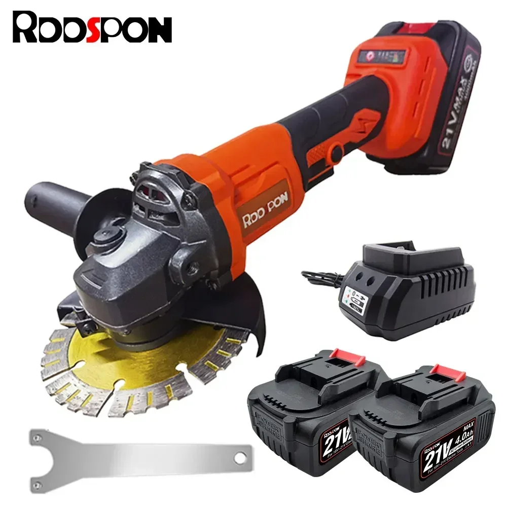 Brushless Electric Angle Grinder 125mm 3 Gears Cordless Cutting Metal Machine Angular Electric Power Tool for Makita 18V Battery