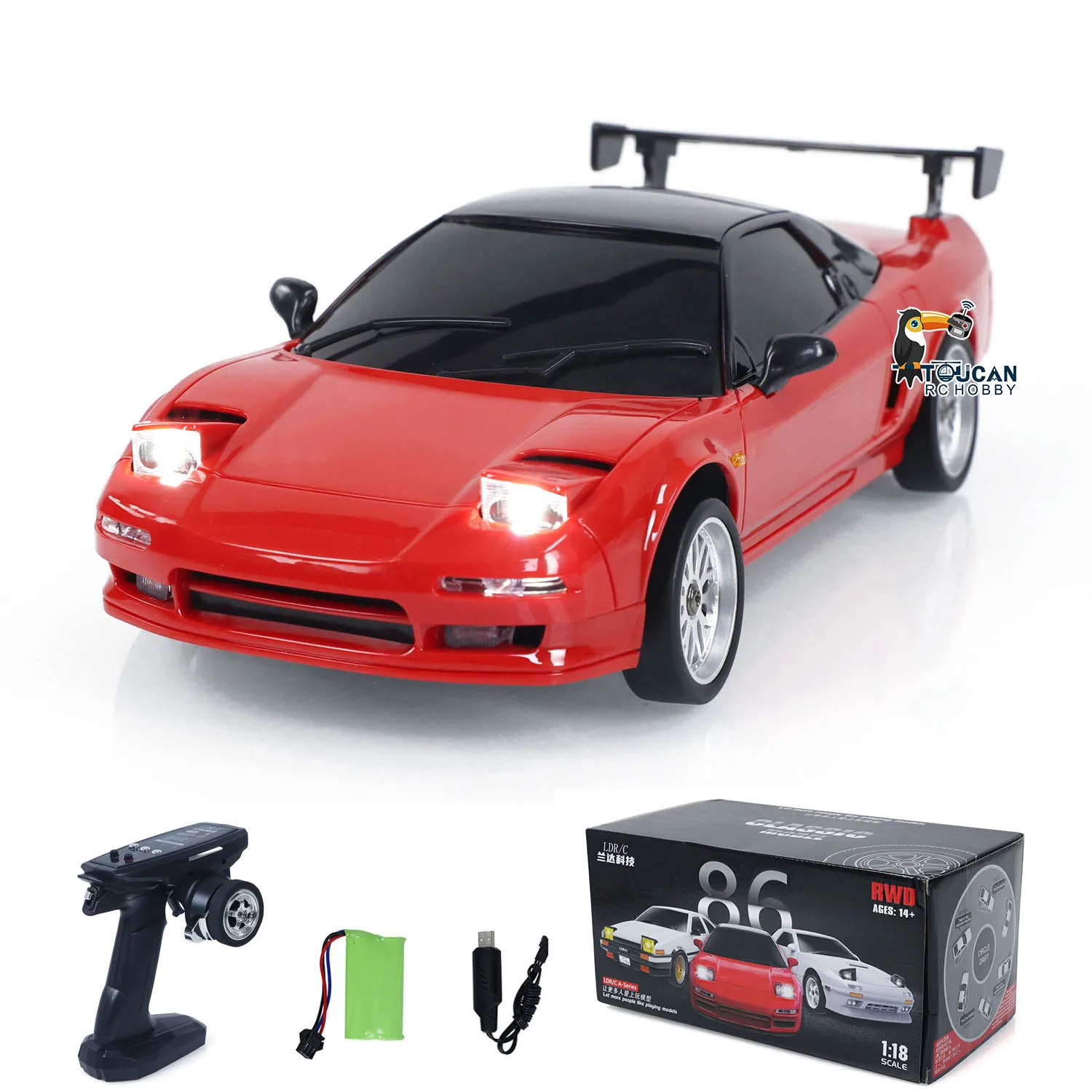 

US Stock Toys LDRC LD1803 1:18 2WD RC Drift Car Wireless Control Racing Vehicle with Gyroscope High-speed Drifting Model Fun