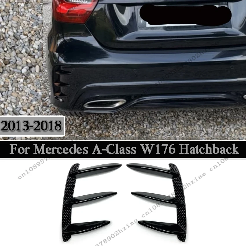 

Gloss Black/Carbon Look Rear Bumper Side Spoiler For Mercedes A Class W176 A200 A250 A260 A45 AMG Hatchback 2013-2018 Body Kits