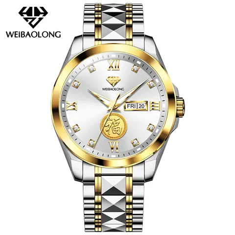 WEIBAOLONG 3805 Pure Diamond Men's watch Classic Crown Automatic Mechanical Watch Men's High-end Luxury Wristwatch Men's Watch