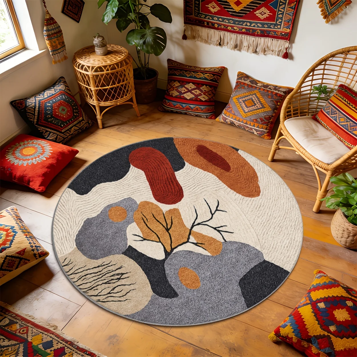 Artistic 2D print round carpet - Home Toilet Bathroom Design recension och pris