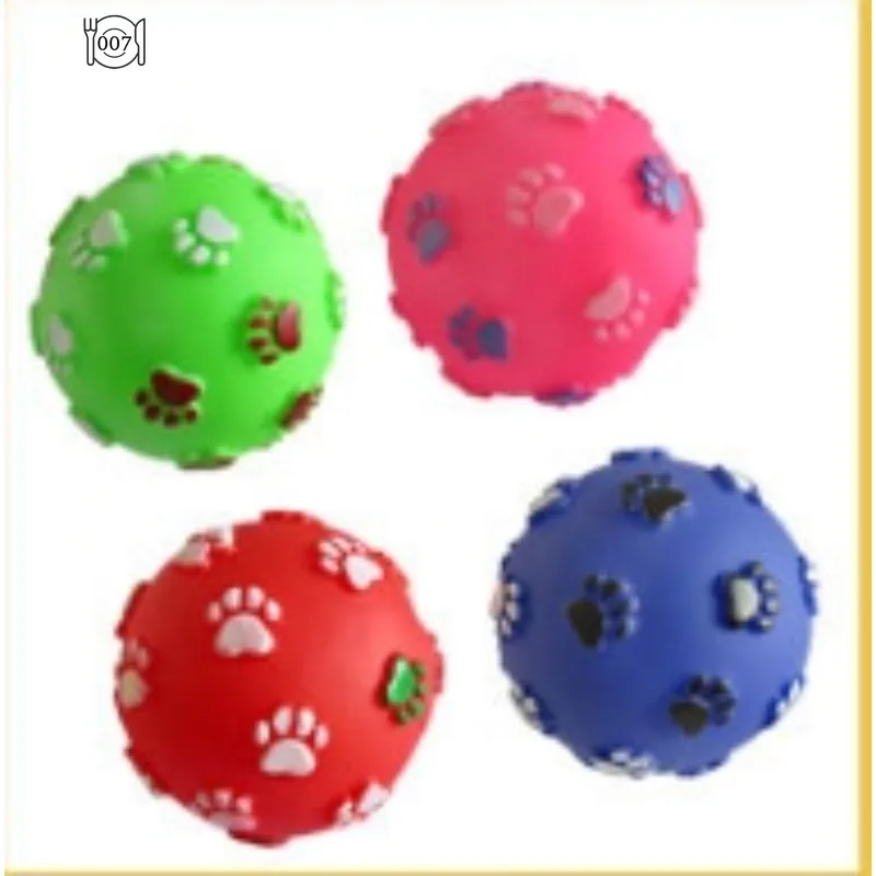 1 Pcs Diameter 6cmSqueaky Pet Dog Ball Toysfor Small Dogs RubberChew Puppy Toy Dog StuffDogs Toys Pets PetProducts Random