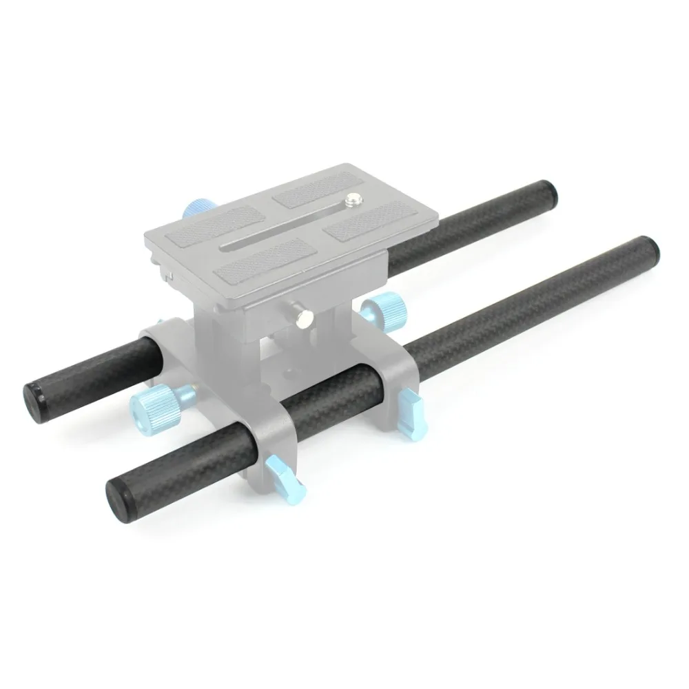 2 Stück 10cm 25cm 30cm 40cm Carbonfaserrohr mit 15mm Teleobjektivhalterung für Rig-Schienen-Klemmsystem Follow Focus SLR-Kameras – Detail 38