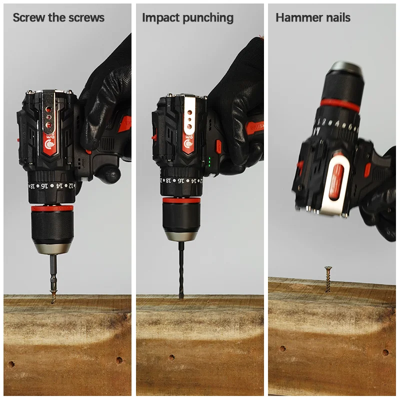 Drill Electric 16.8V 2 In1 Screwdriver Multi-function Power Tool 280Nm Torque Brushless Motor Screw Driver Electronics Repairing