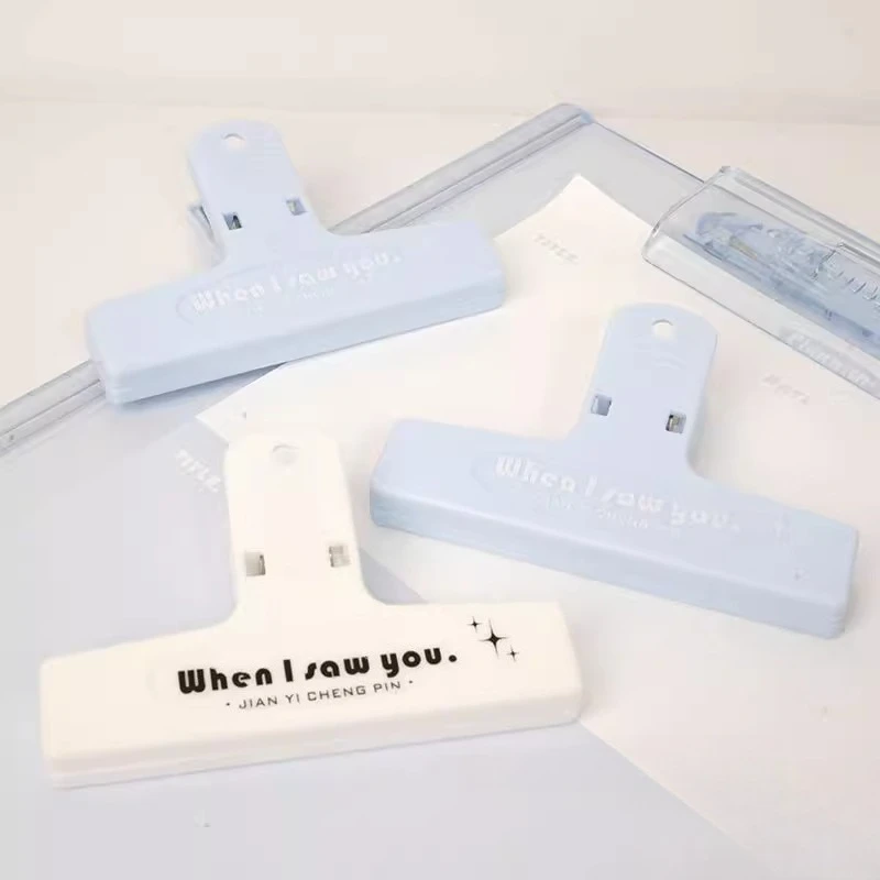 Ins Style High Aesthetic Retro Color Stationery Clip Non Magnetic High End Long Tail Clip Student Plastic Clip Letter Versatile image 4