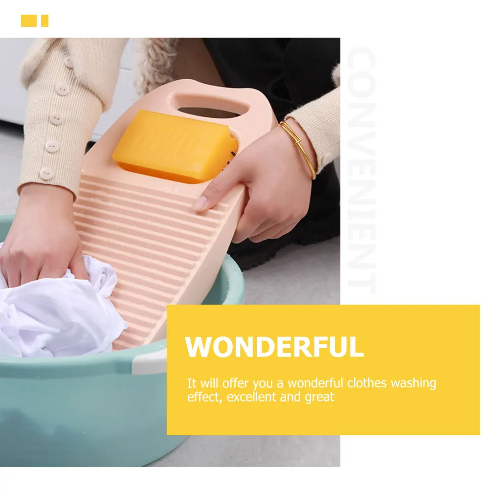 

2pcs Thickened Washing Board Non-Slip Plastic Scrub For Sink Bucket River Laundry Cleaning Compact Household Travel Size Guest